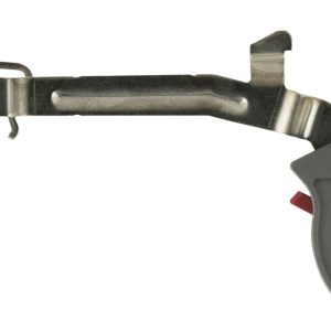 polymer80 glock gen1 4 compatible curved trigger 6061 t6 aluminum gray/red