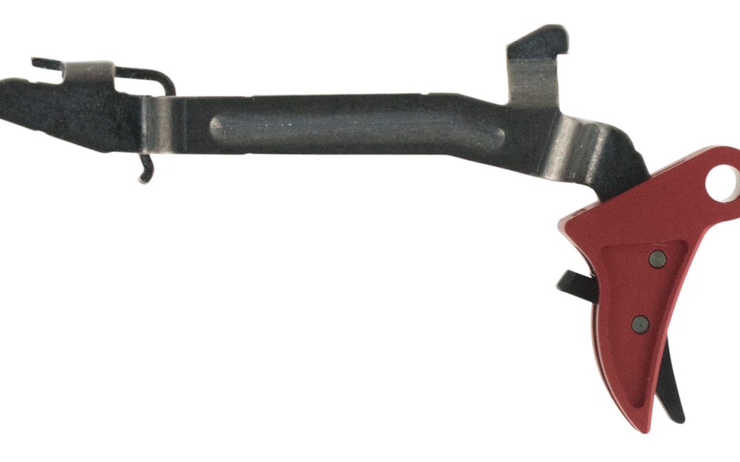 Polymer80 Glock Gen1-4 Compatible Curved Trigger 6061-T6 Aluminum Red/Black