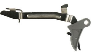 polymer80 glock gen1 4 compatible curved trigger 6061 t6 aluminum grey/black