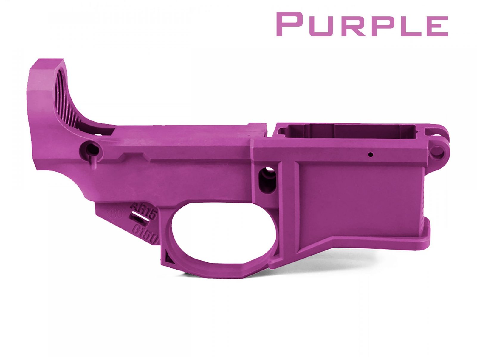p80 g150 phoenix v2 ar 15 80% receiver kit purple